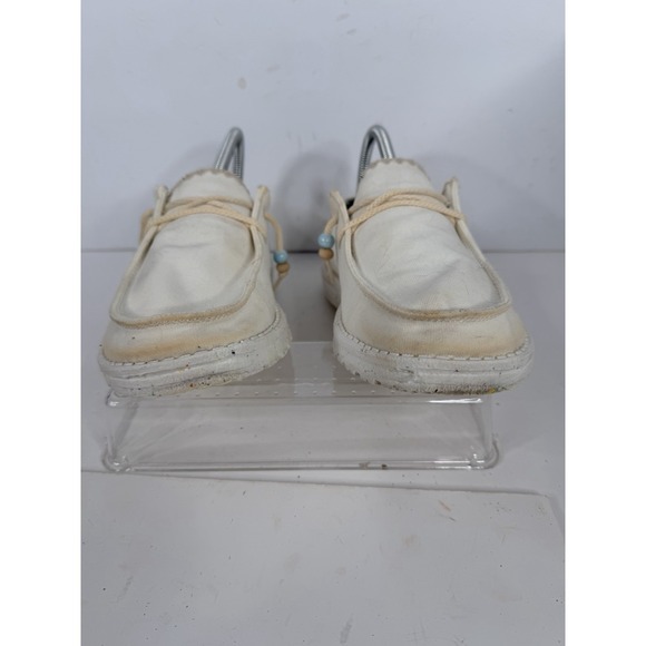 Hey Dude Wendy Natural Salt Canvas Shoes Women's Size 8 Lightweight Comfort - Picture 6 of 11